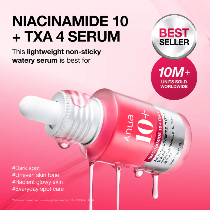 Anua Niacinamide 10+ TXA 4 Serum - Why Anua Dark Spot Correcting Serum Age Spot Breakouts Melasma
