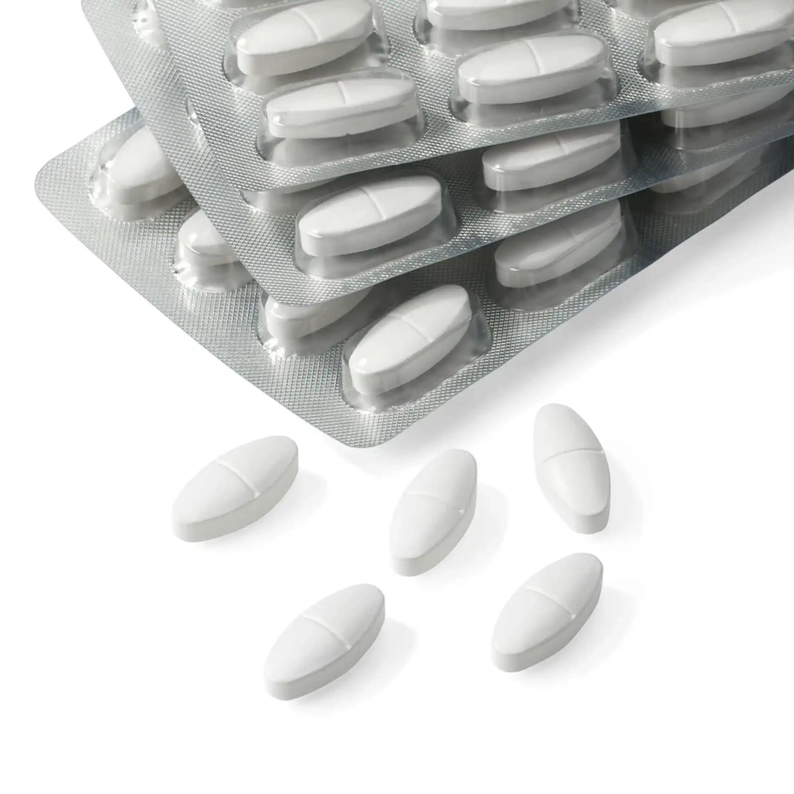 Mivolis Magnesium + Calcium + D3 — comprimés blancs blister fond blanc