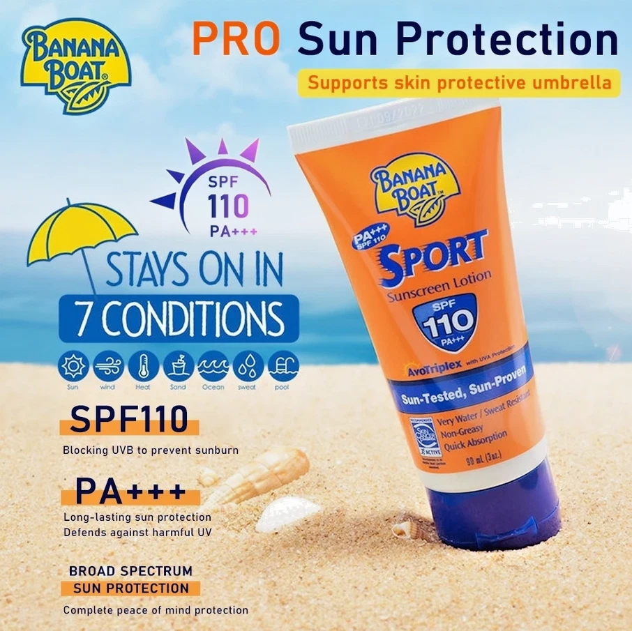 Banana Boat Sport Sunscreen SPF 110 PA+++ — Water & Sweat Resistant 90ml