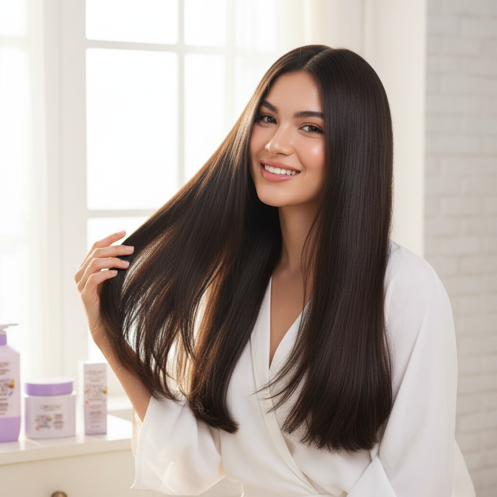 Crystal Organic Hair Care Pack - Lifestyle silky smooth hair