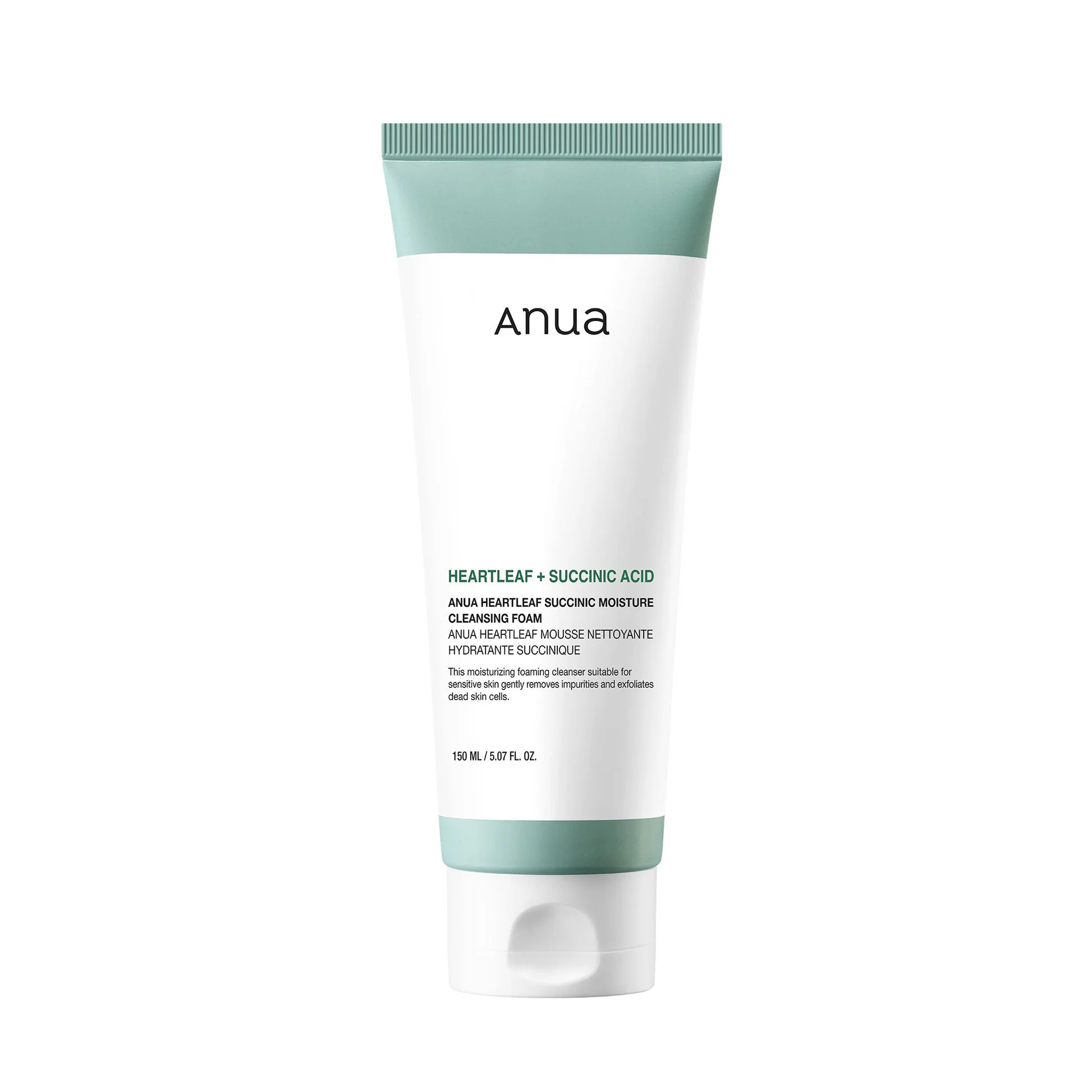 Anua Heartleaf Succinic Moisture Cleansing Foam — New Package old vs new packaging comparison