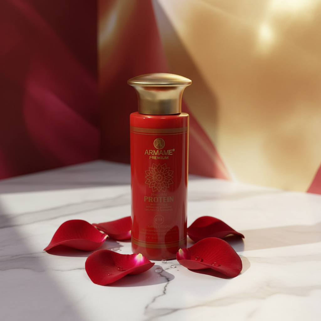 Armame Premium Protein Hair Lotion - Editorial marble red gold light