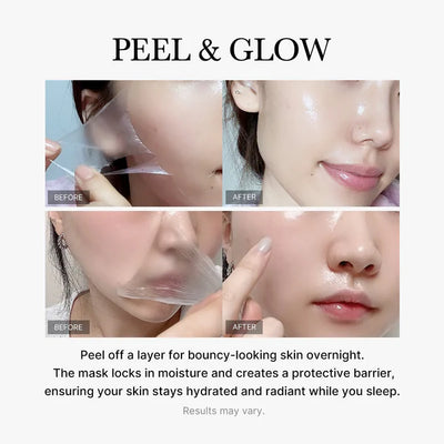 Medicube+ Collagen Night Wrapping Mask - how to use apply peel sleep