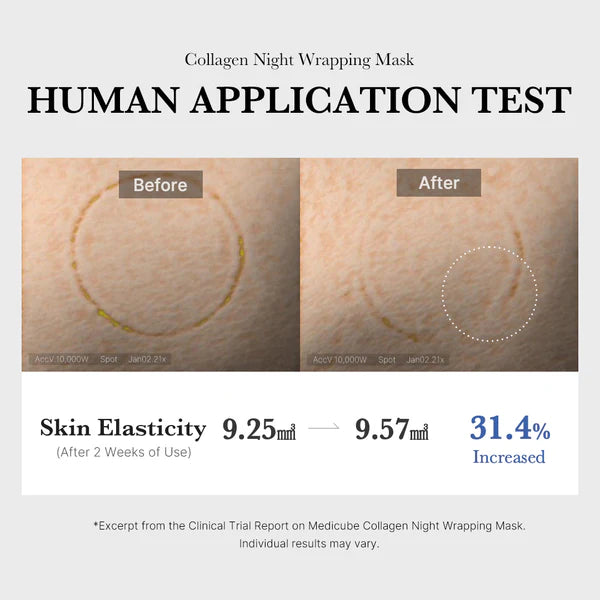 Medicube+ Collagen Night Wrapping Mask - lifestyle woman applying mask
