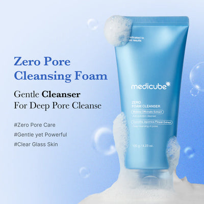 Medicube+ Zero Pore Cleansing Foam - before and after pore cleanse