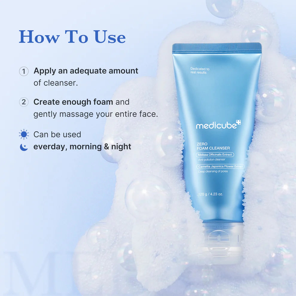 Medicube+ Zero Pore Cleansing Foam - low irritating test certified