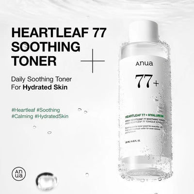 Anua Heartleaf 77+ Soothing Toner — 100% agreed soothe skin control sebum improve texture clinical results