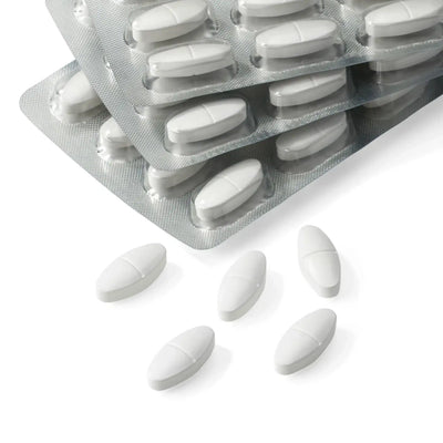 Mivolis Magnesium + Calcium + D3 — comprimés blancs blister fond blanc