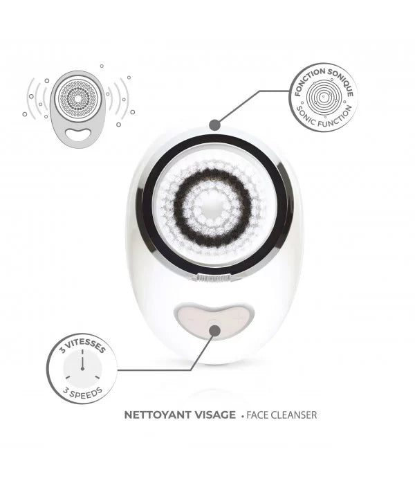 HQ Beauté Sonic Nomad Face Brush — Waterproof, 3 Speeds, USB Charging