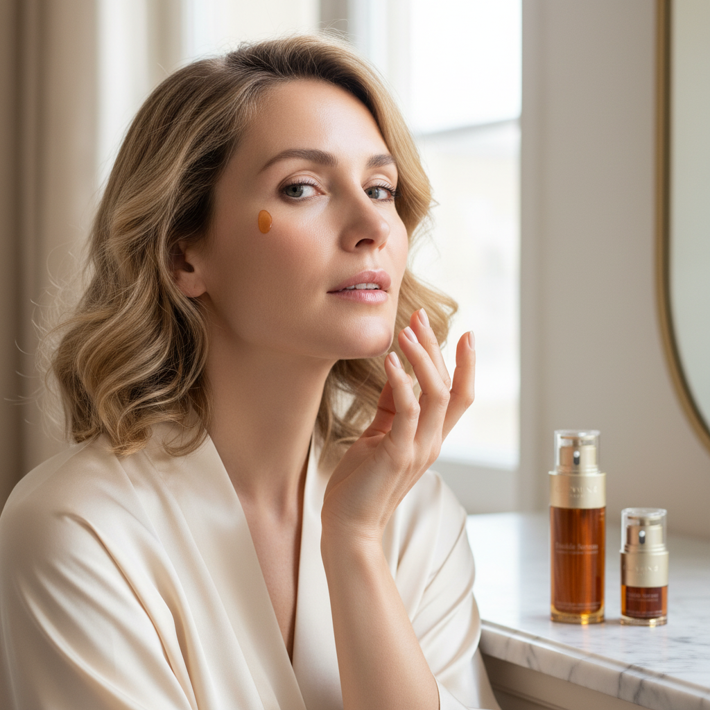 Clarins Double Serum - Lifestyle radiant glowing skin