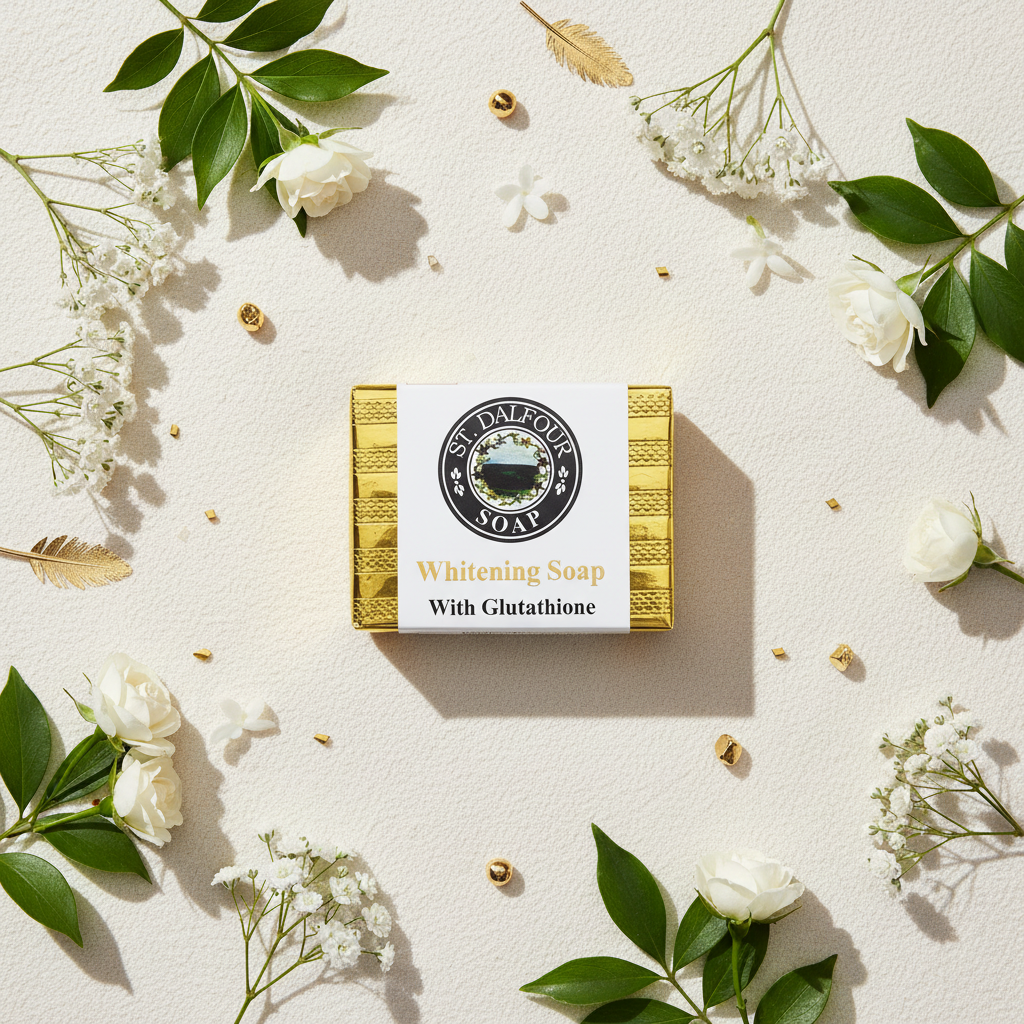 Savon St. Dalfour Glutathion - Flat lay luxe