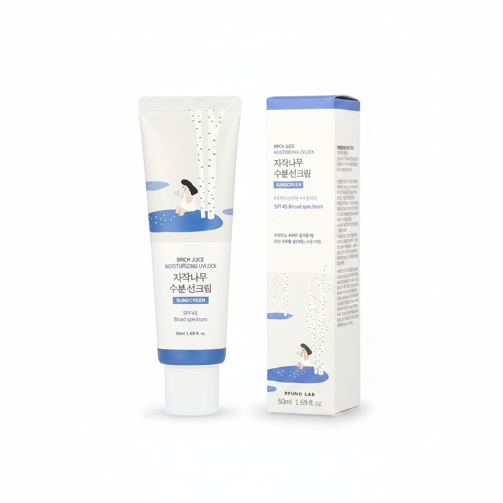 Round Lab Birch Juice Sunscreen - Studio tube and box