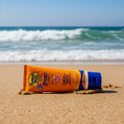 Banana Boat Sport Ultra SPF 50+ - Éditorial plage