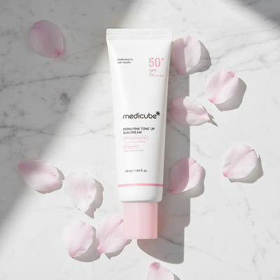 Medicube Pink Tone Up - Marbre rose